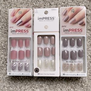 3 sets of neutral imPRESS nails